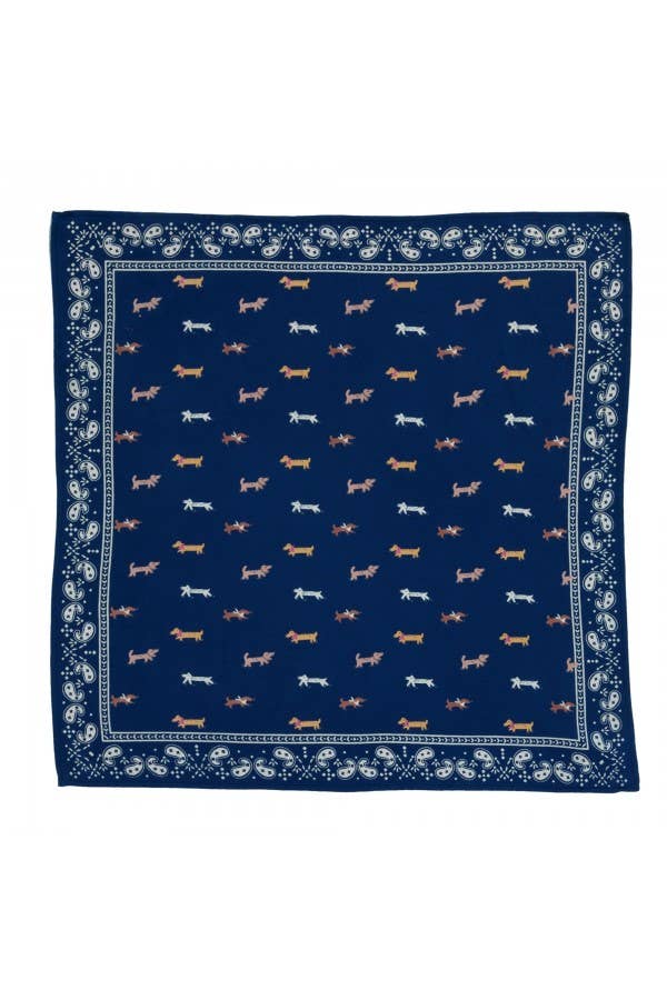 Foulard Indien - Teckel Indigo