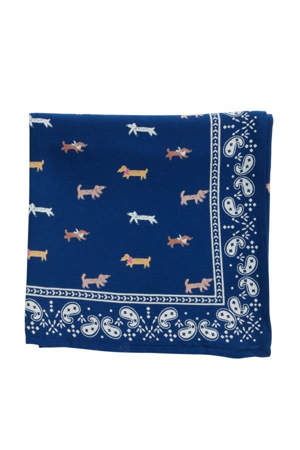 Foulard Indien - Teckel Indigo