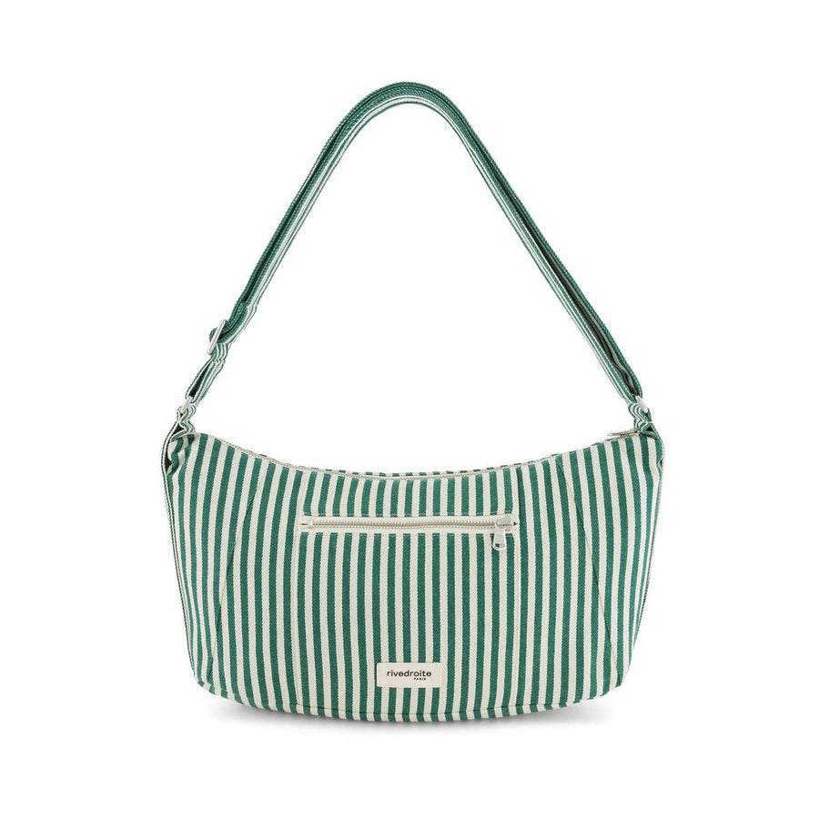 Mini Charlot le sac cross body Rayé vert blanc
