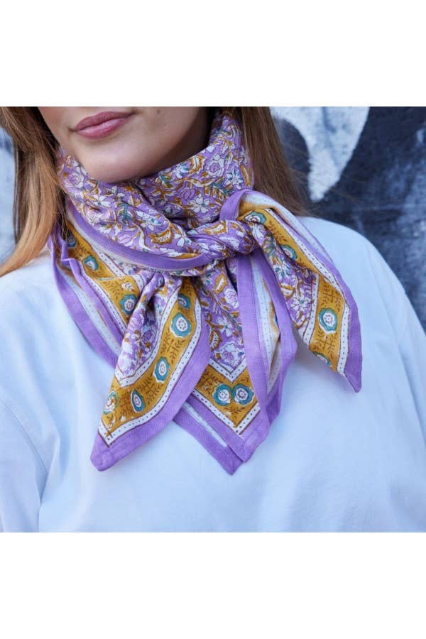 Foulard Indien - Absynthe Purple
