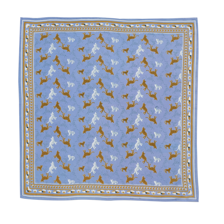 Foulard Indien - Leopold Bleu