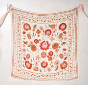 FOULARD LAINE ET SOIE BALKANS CRÈME