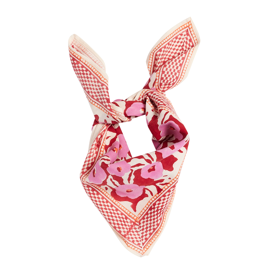 Foulard Indien - Chunni Bordeaux