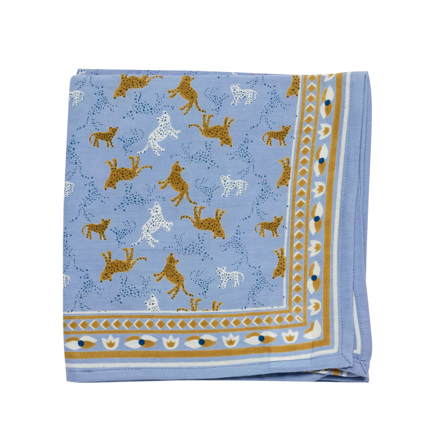 Foulard Indien - Leopold Bleu