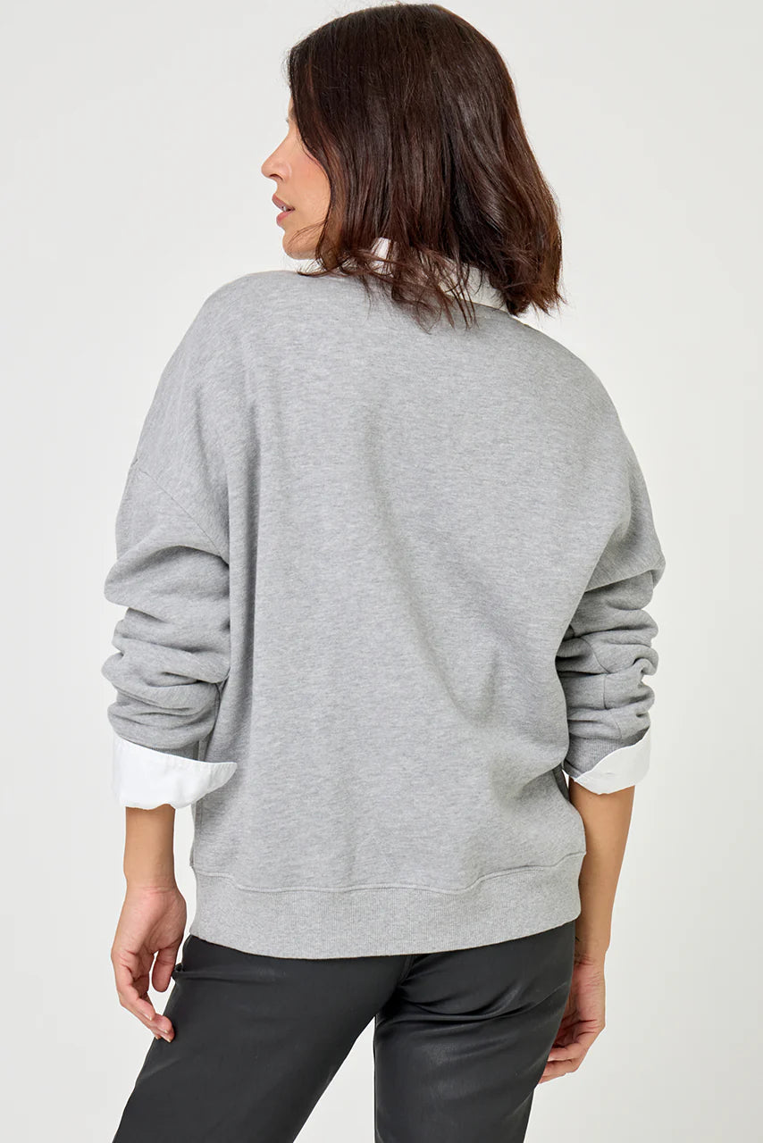 Sweat-shirt gris swh2503 mottées gre