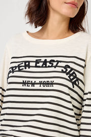 t-shirt rayé tsh2514 ricotta/night