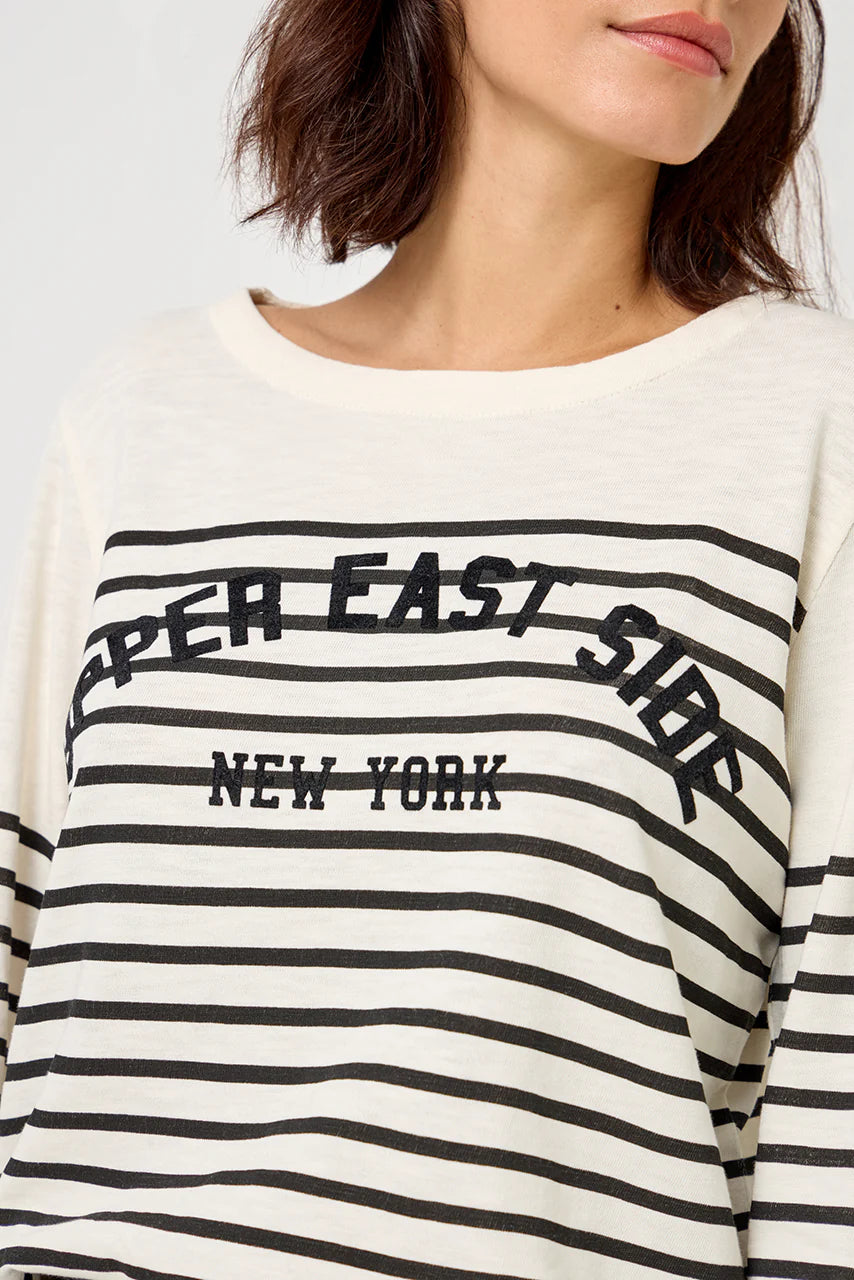 t-shirt rayé tsh2514 ricotta/night