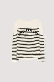 t-shirt rayé tsh2514 ricotta/night