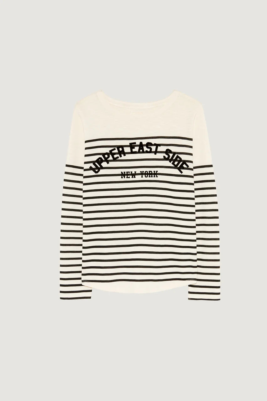 t-shirt rayé tsh2514 ricotta/night