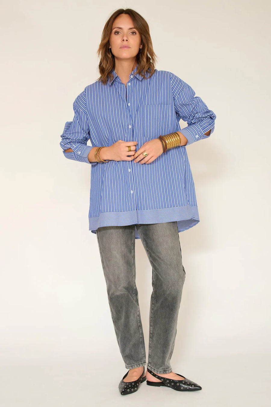 Blouse 26w-cassy blue