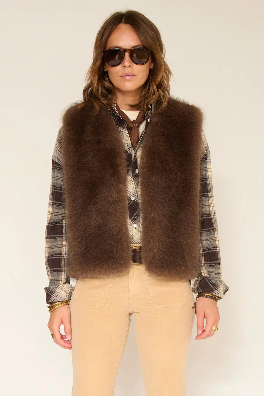 Gilet 26w-galou brown