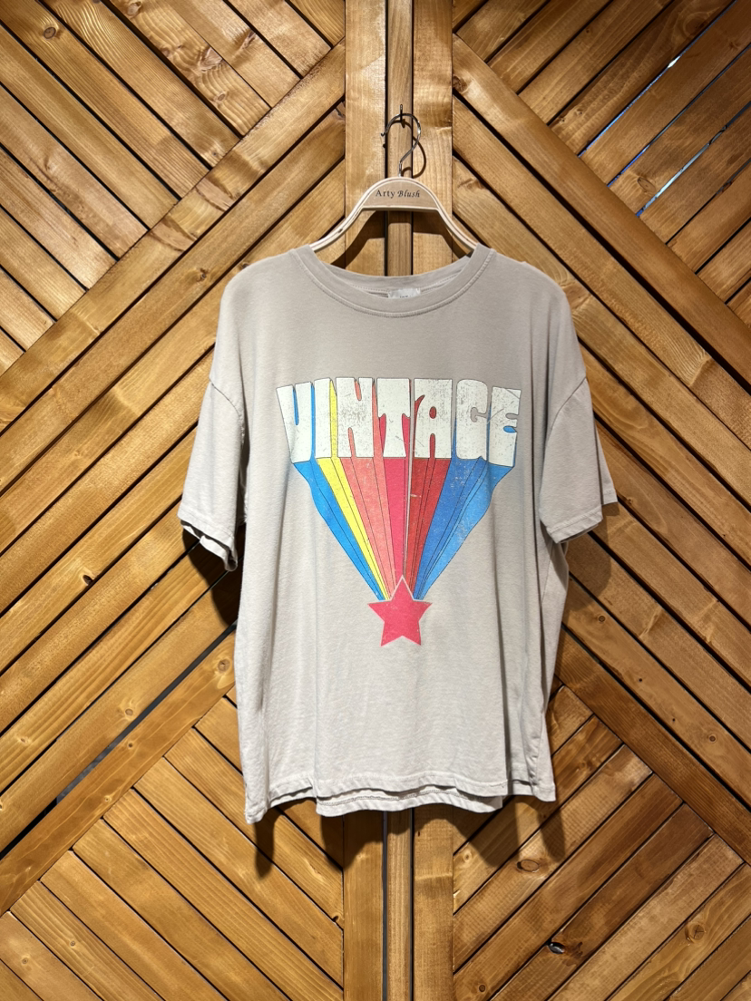 T-shirt vintage beige taille unique