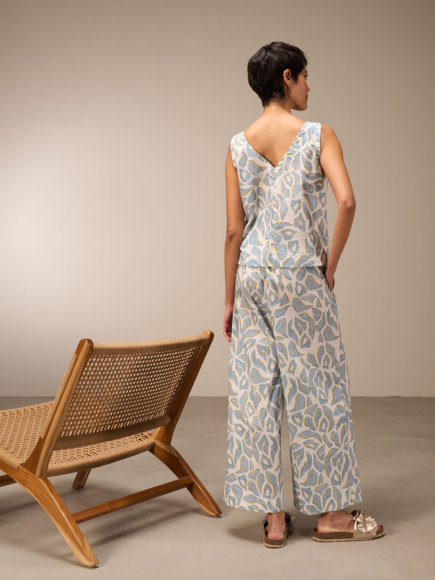 Pantalon large imprimé nile s25316-3
