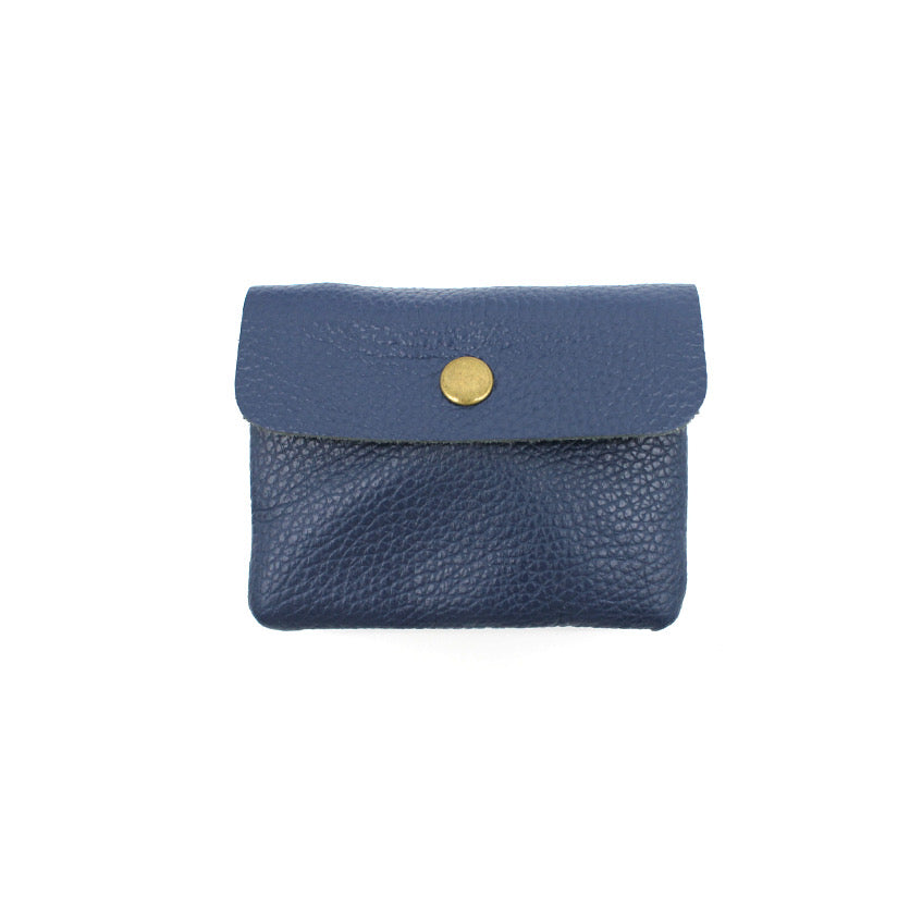 Petit porte monnaie bleu   cuir