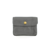 Petit porte monnaie gris  cuir