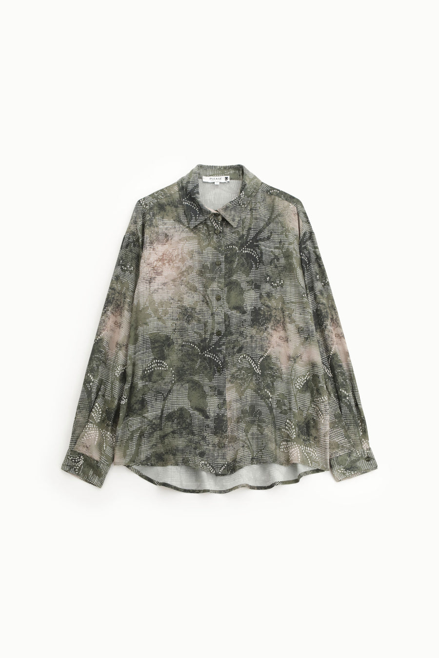 Chemise c0uldno000 vert imprimé