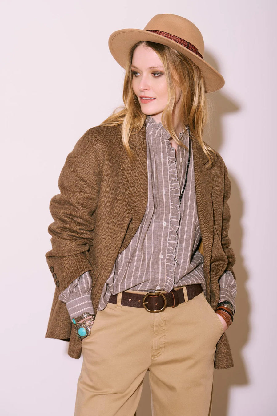 Blouse 26w-cartali brun