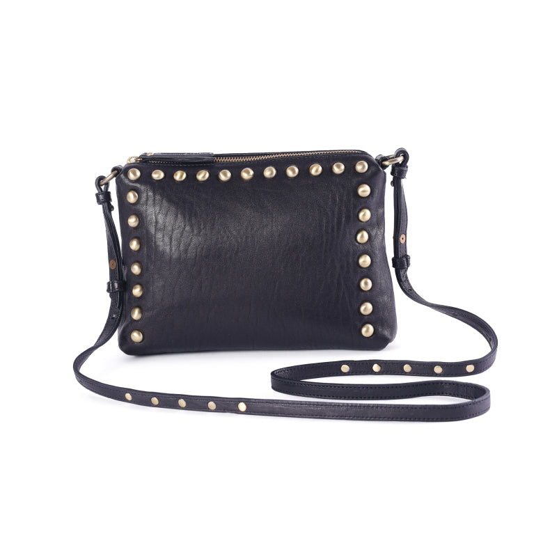 Pochette cuir noir