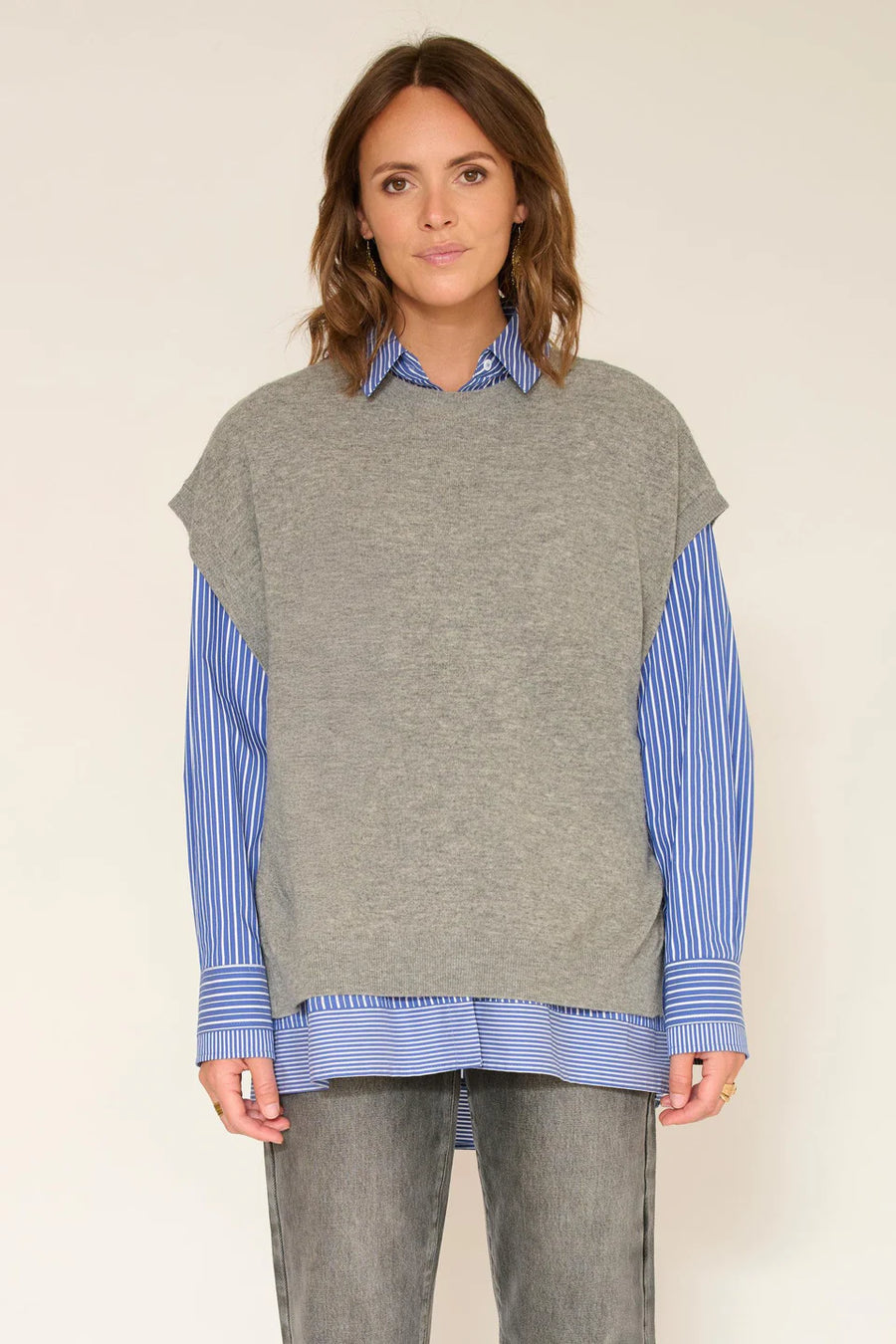 Blouse 26w-cassy blue