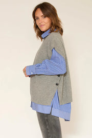 Blouse 26w-cassy blue