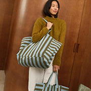 Sac Elisa stripes olive blue