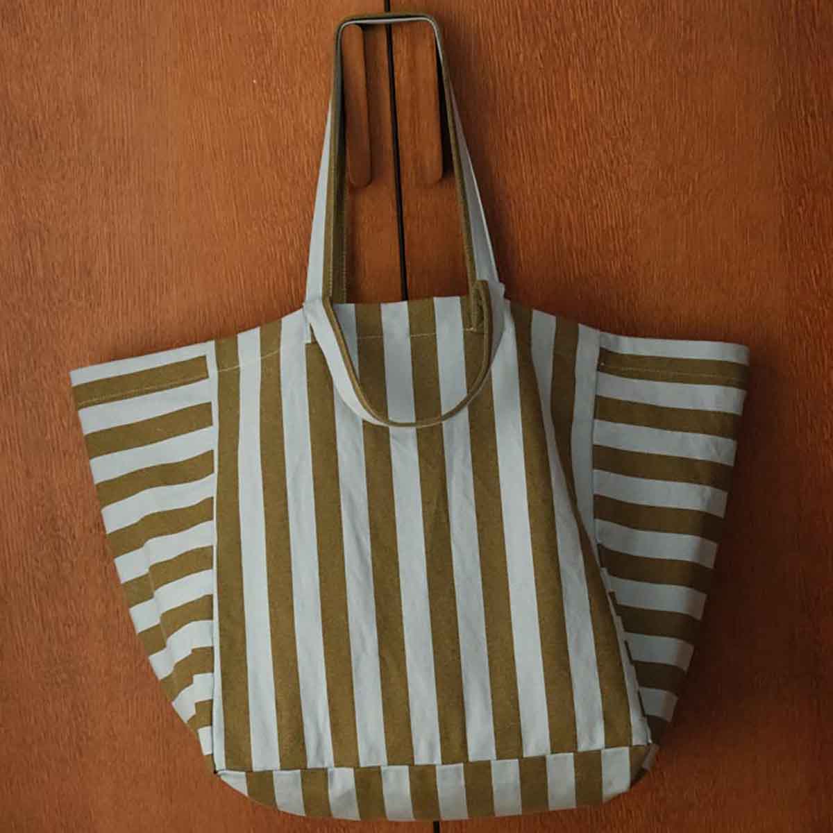 Sac Elisa stripes olive blue