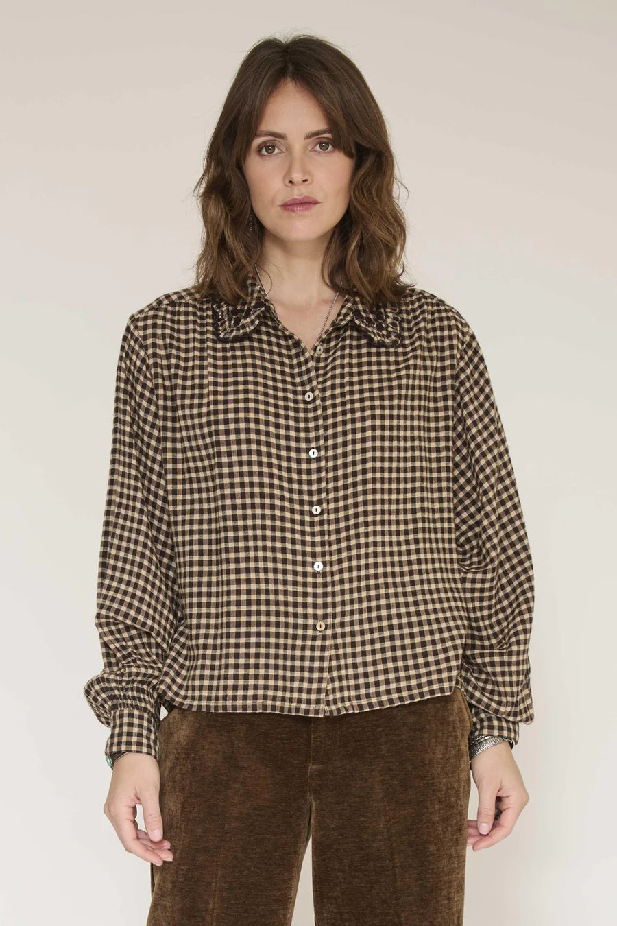 Cafie blouse checks