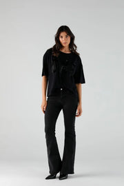ALAN SEQUIN T-SHIRT BLACK