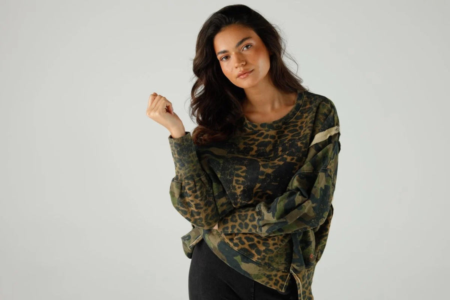 BROOKE SWEAT LEOPARD