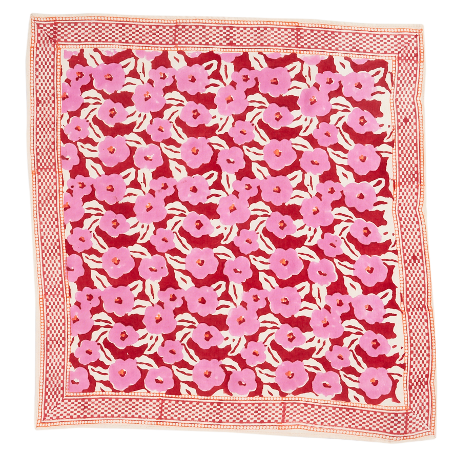 Foulard Indien - Chunni Bordeaux
