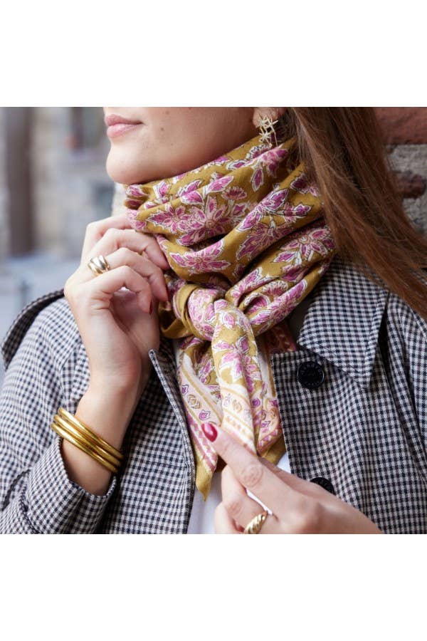 Foulard Indien - Arya Olive